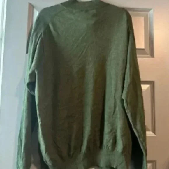 Peter Millar Zip 80% Merino Wool Green Size XXL NWT